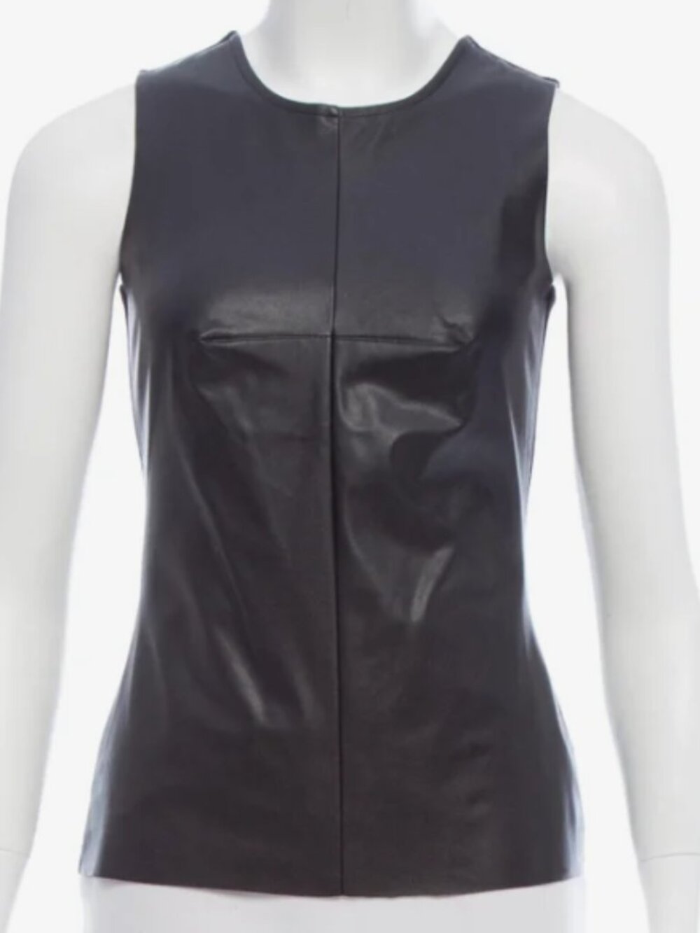 McQ by Alexander McQueen Sleeveless Faux-Leather Top